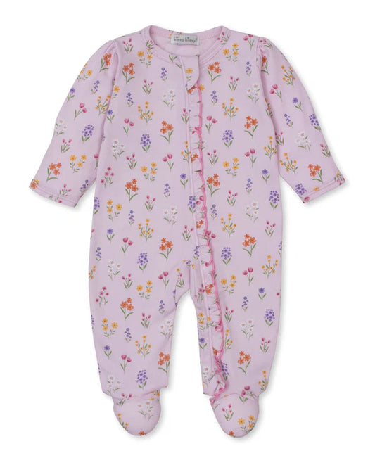 Pink Summer Wildflower Footie w/Zip