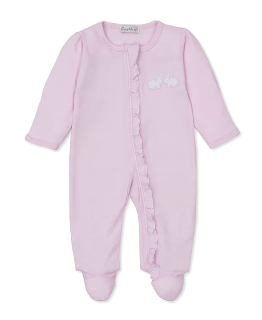 Girl Twin Bunnies Footie w/Zip