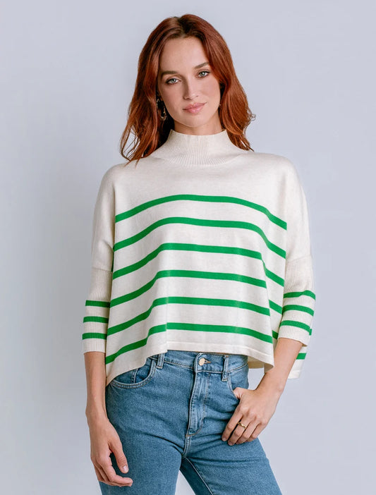 Green Stripe Aja Sweater