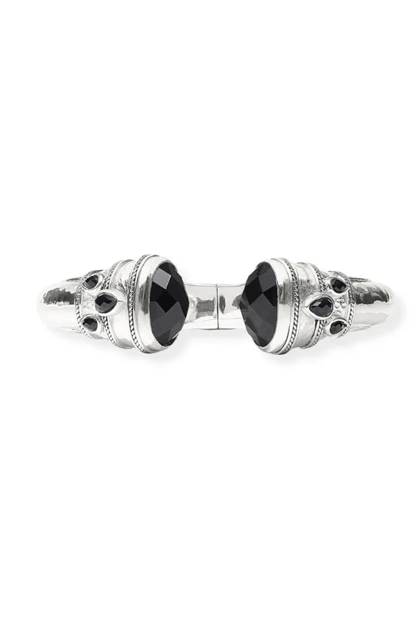 Cannes Cuff - Silver - Obsidian Black
