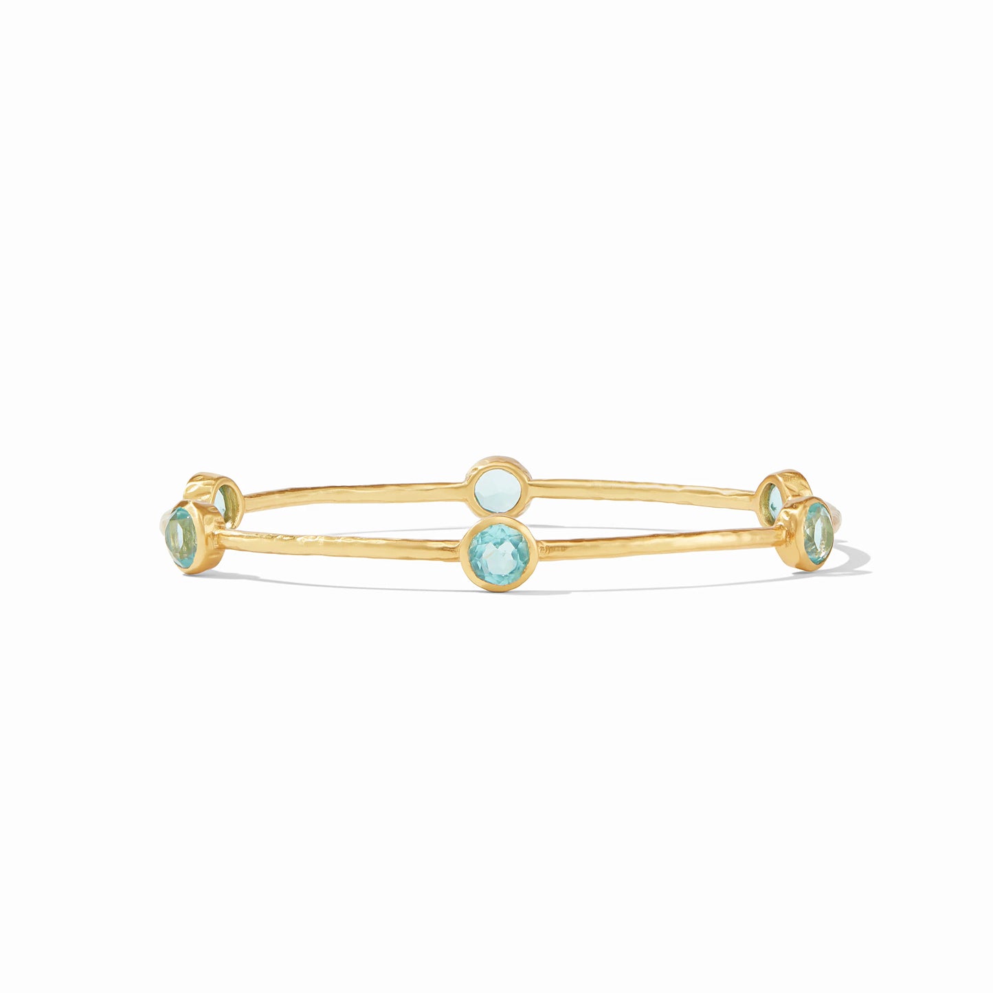 Milano Luxe Bangle-Gold-Aquamarine-L