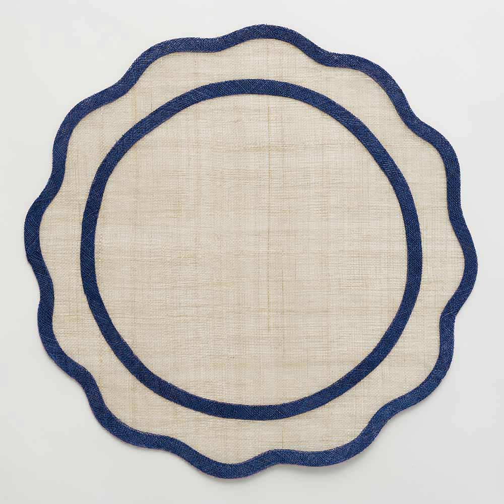 Navy Rice Paper Placemat-set of 4