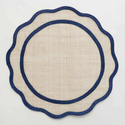 Navy Rice Paper Placemat-set of 4