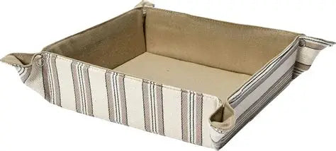 Woven Cotton Bread Basket & Snaps