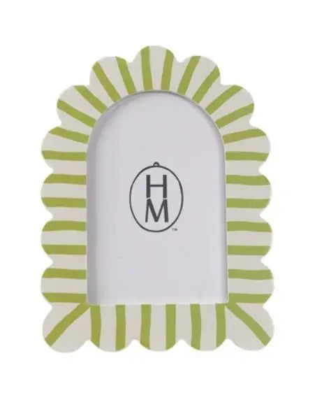 Striped Scalloped Photo Frame