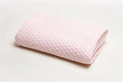 Pink Blanket Basket Weave with Binding