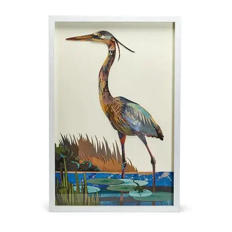 Crane Paper Collage Wall Art