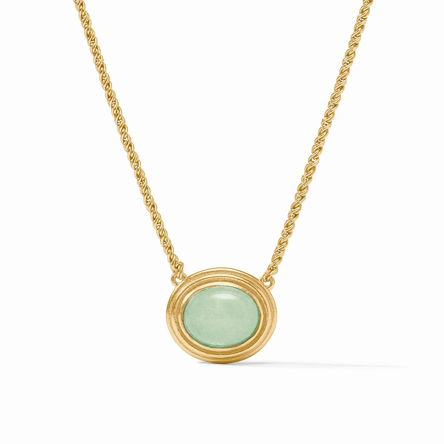 Portofino Solitaire Necklace-Gold-Jade