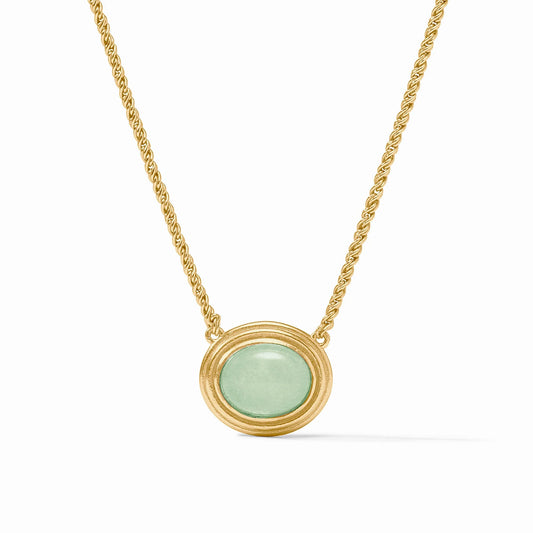 Portofino Solitaire Necklace-Gold-Jade