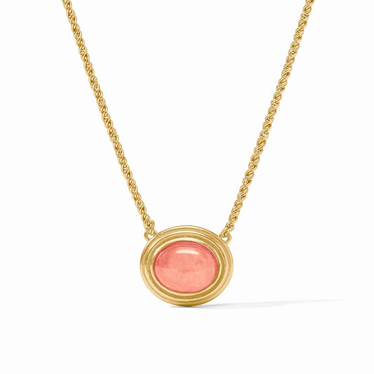 Portofino Solitaire Necklace-Gold-Melon