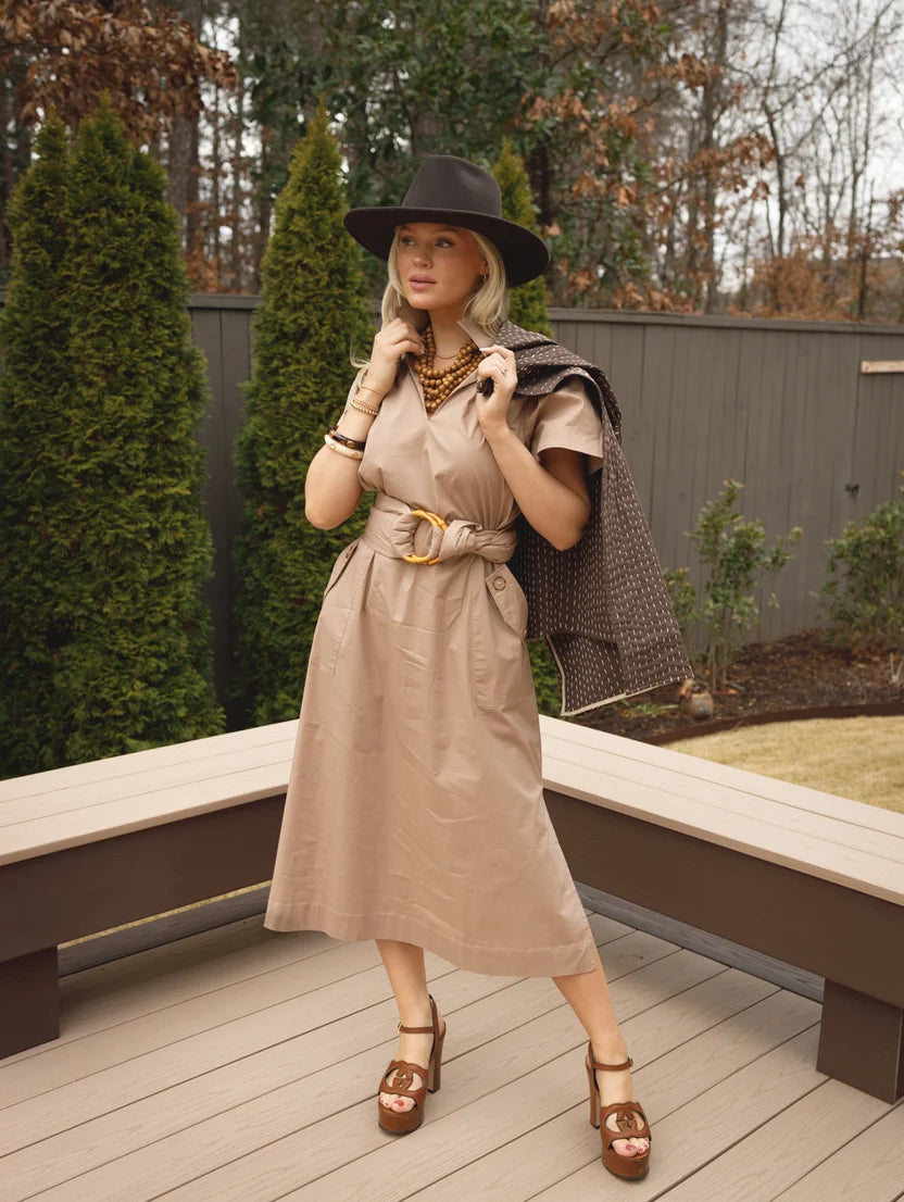 Gretchen Dress Tan