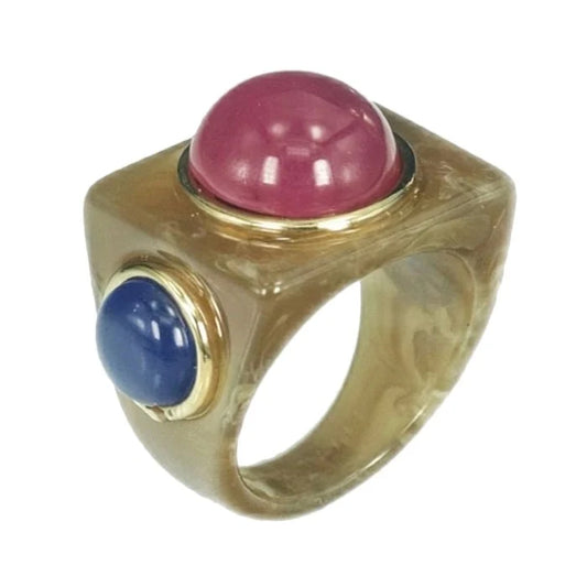 Lucas Jack Resin Ring w/THREE Stone (assorted styles)