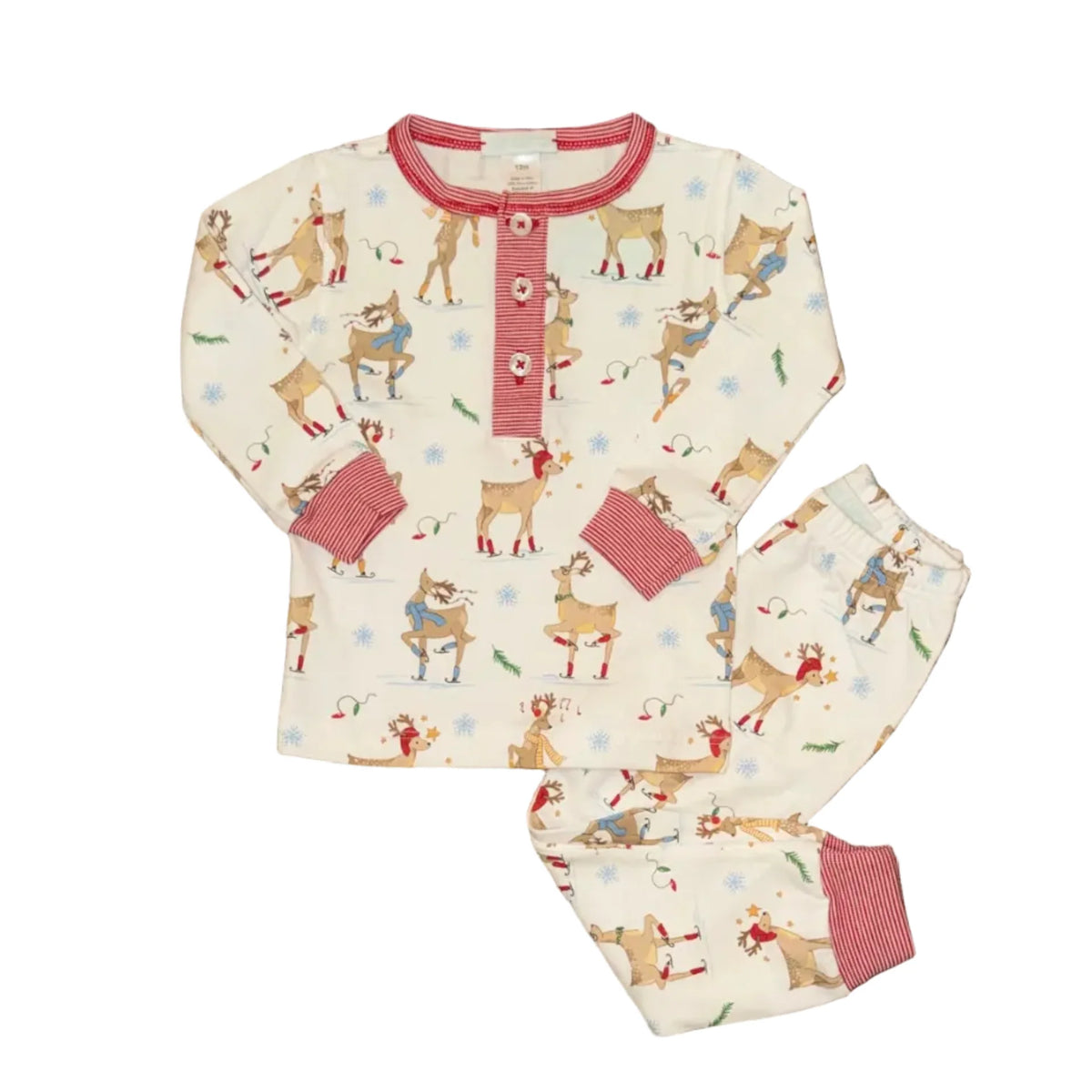 Pima Reindeer Red Boy Pajama Set