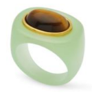 Aqua Resin w/Tiger's Eye Ring