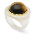 Clear Resin w/Tiger's Eye Ring