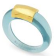 Small Deep Sea Blue Resin Ring