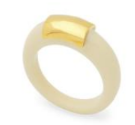 Small Ivory Resin Ring