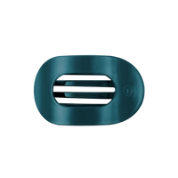 Teal With It Medium Flat Round Hair Clip - Medium