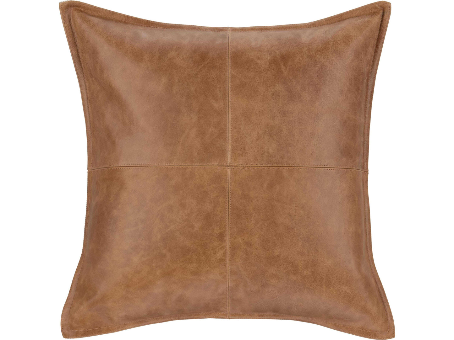 Leather Dumont Chestnut 22x22  Pillow