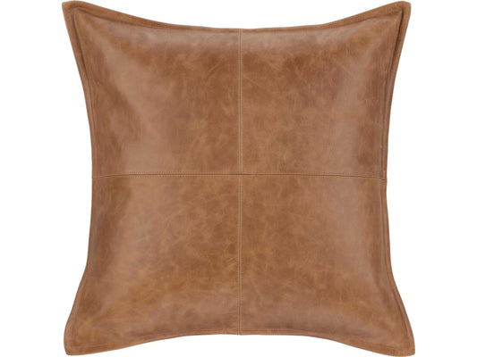 Leather Dumont Chestnut 22x22  Pillow