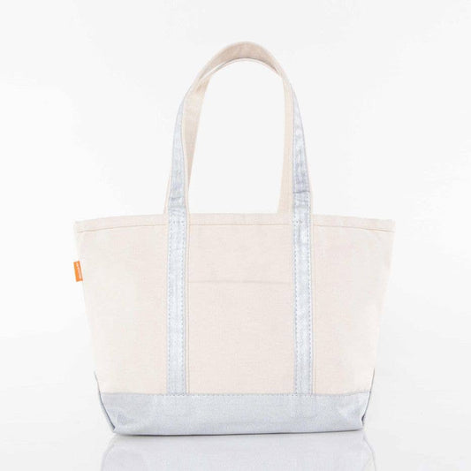 Medium Metallics Tote Silver