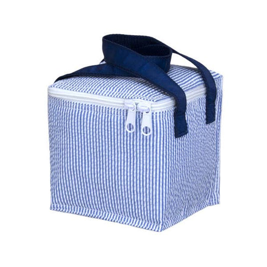 Navy Seersucker Snack Square | Mint