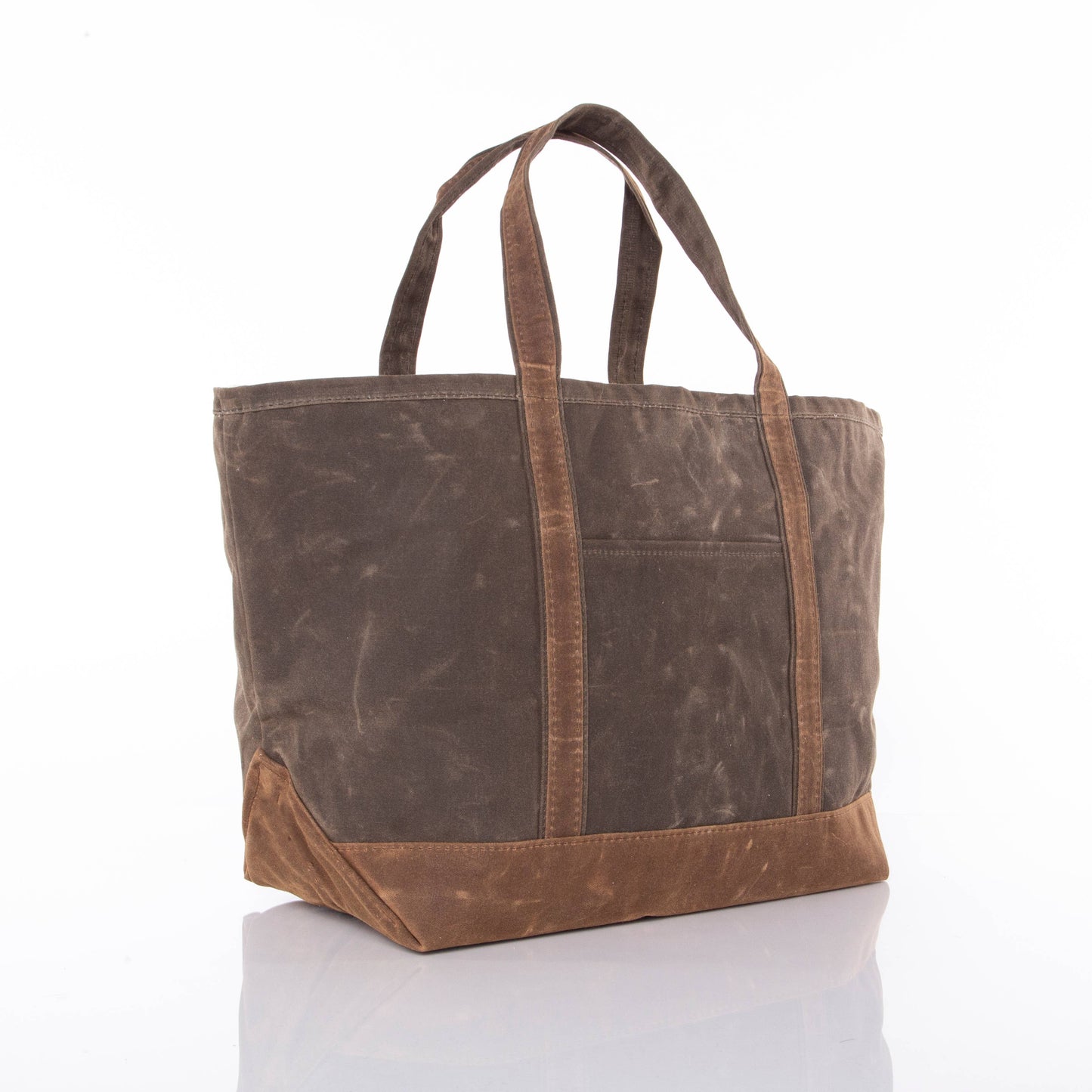 Waxed Large Classic Tote: Khaki