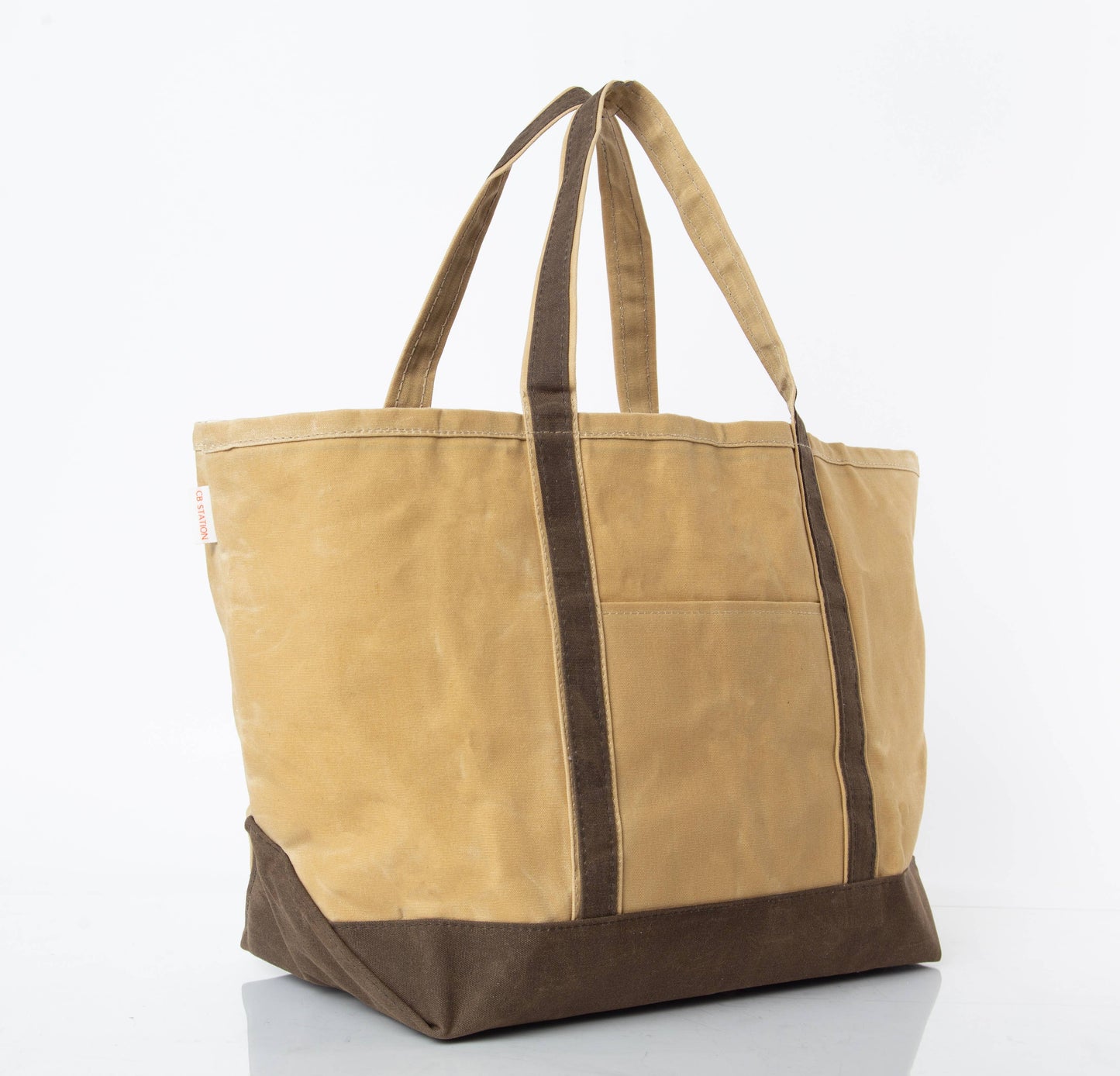 Waxed Large Classic Tote: Khaki