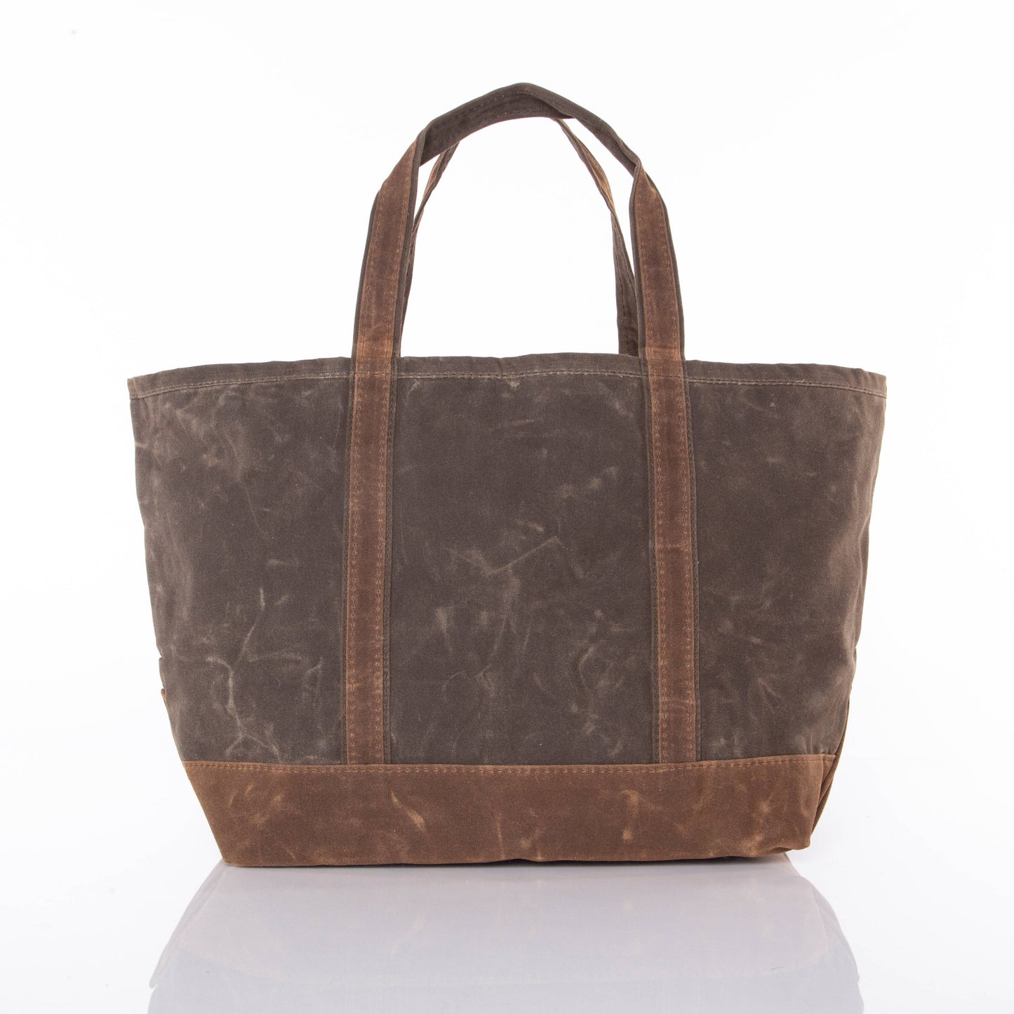 Waxed Large Classic Tote: Khaki