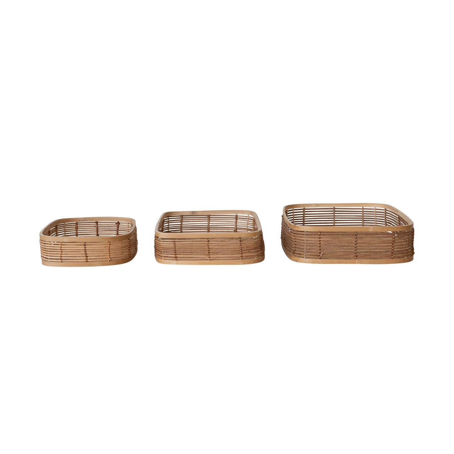 Hand-Woven Rattan Baskets-natural large