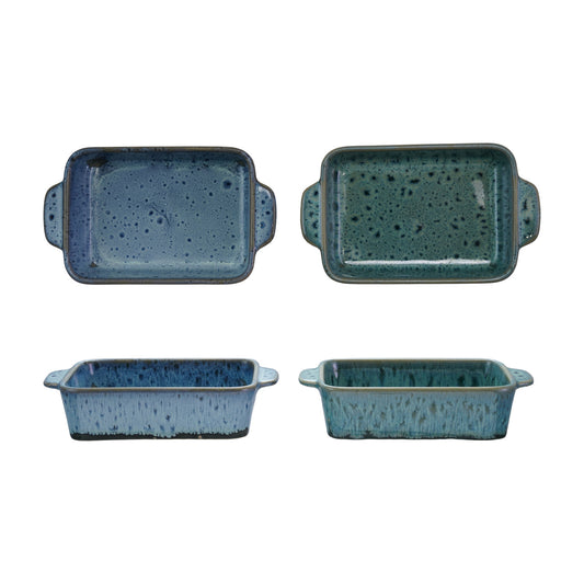 2-1/2 Cup Stoneware Baker, 2 Colors (Each One Will Vary)