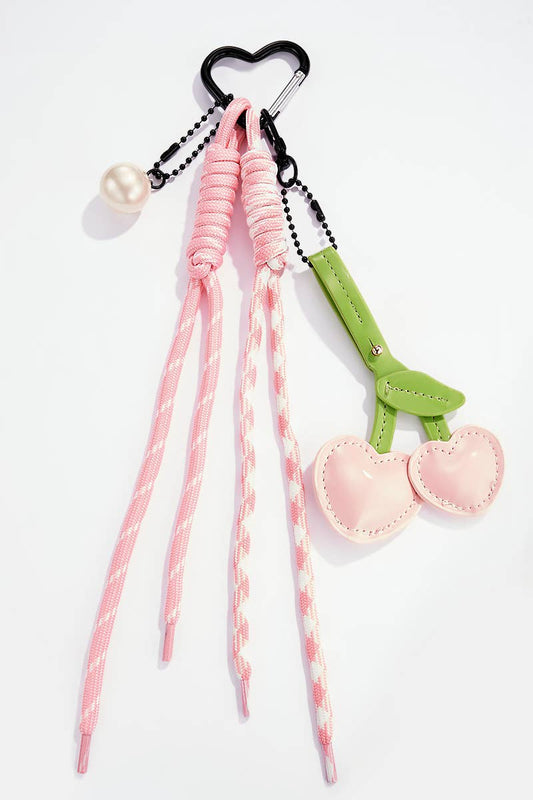 Cherry Bag Charm Pink