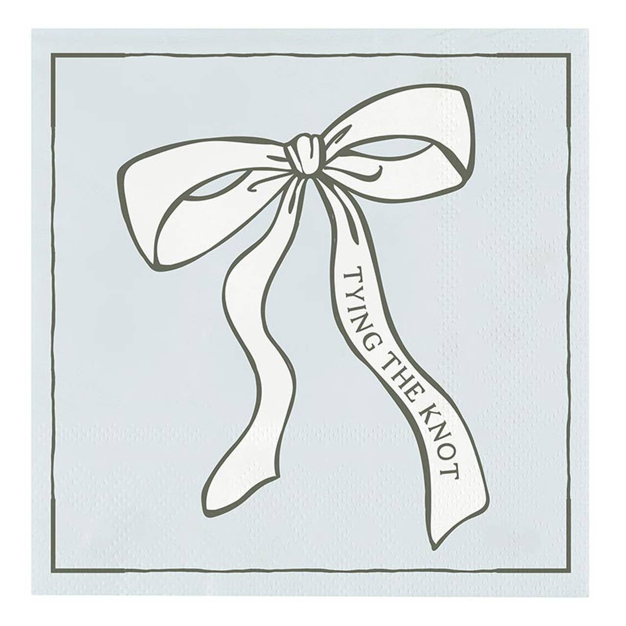 Beverage Napkins - Tying The Knot: Paper / 5" SQ, 20 count/package