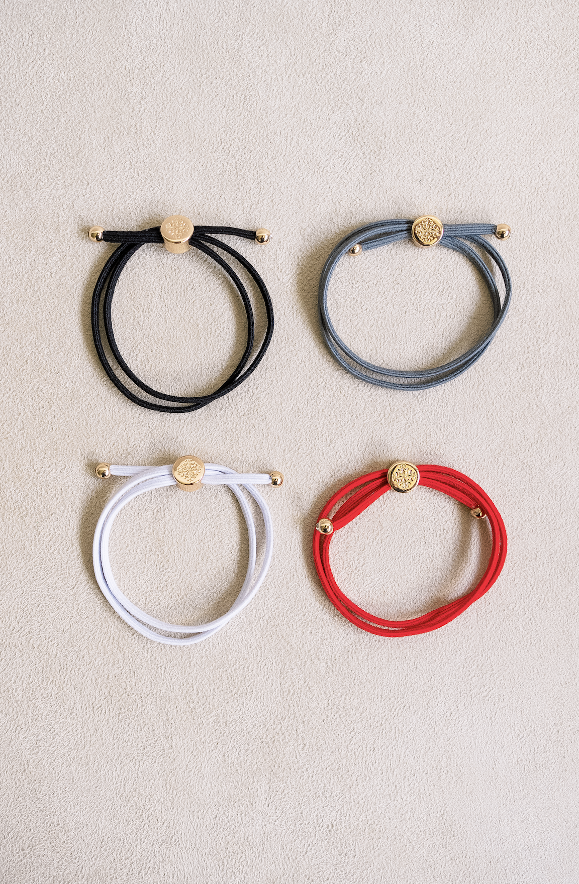 Skinny Hair Tie Set - Red