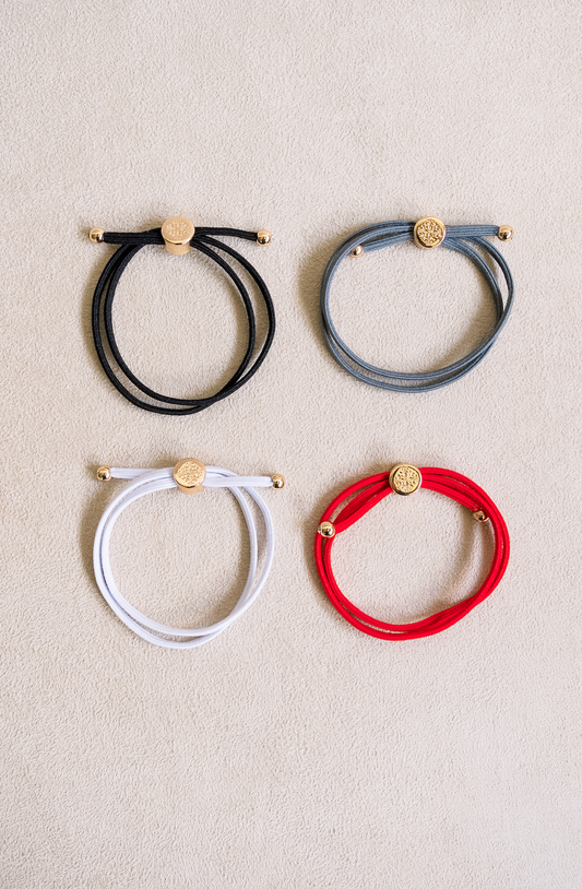 Skinny Hair Tie Set - Red