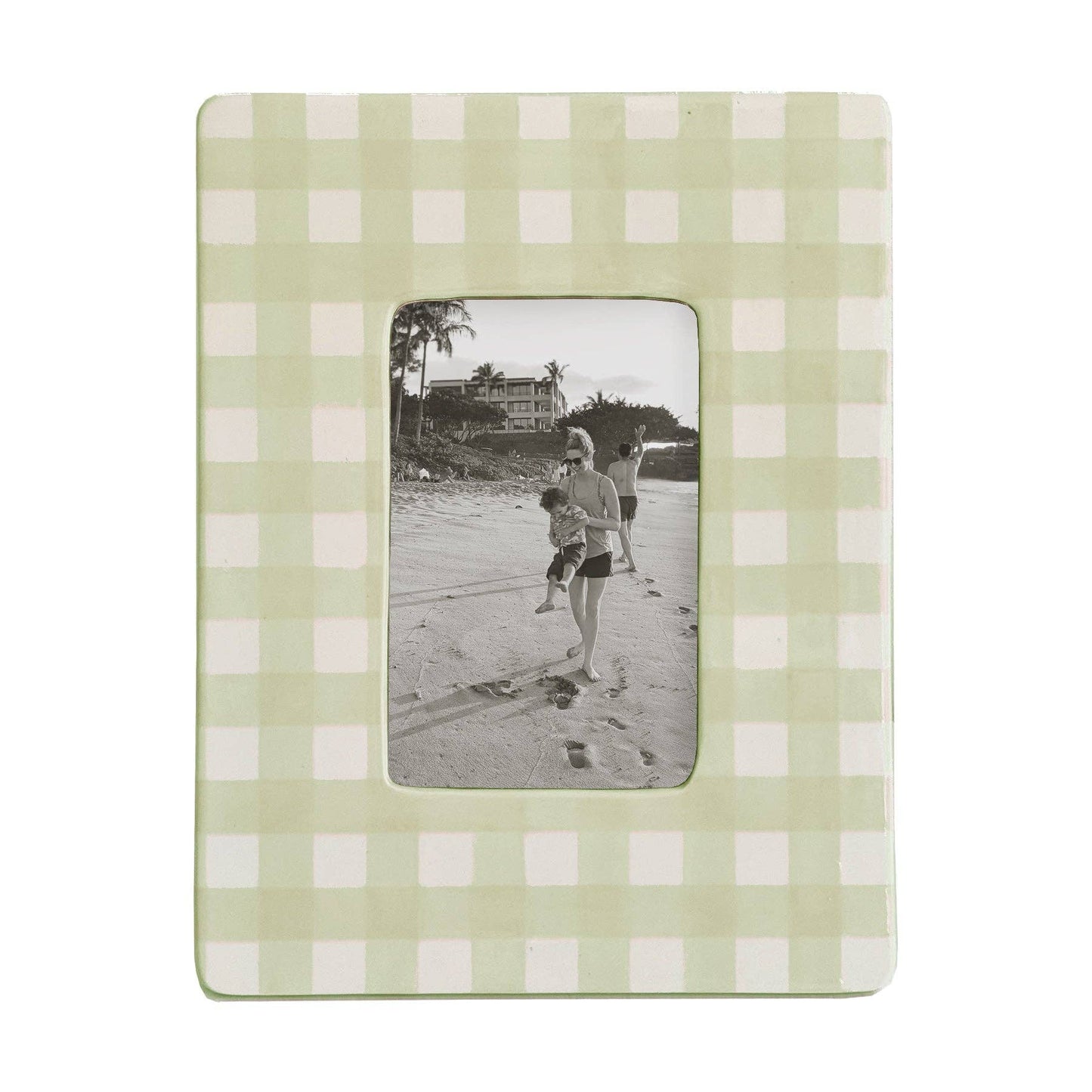 Gingham Photo Frame: Blush
