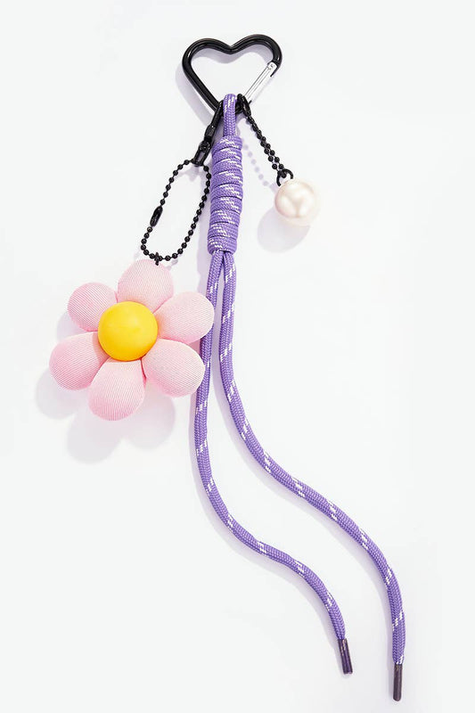 Bag Charm Flower Violet