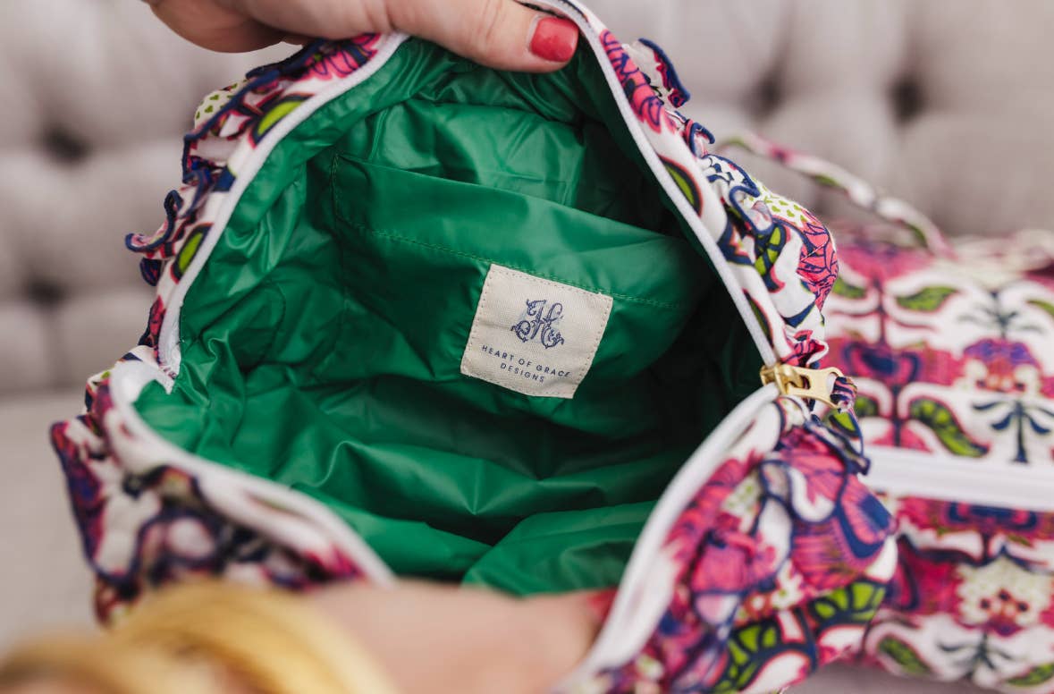 Primrose Luxe | Quilted Ruffle Cosmetic Bags-set of 3