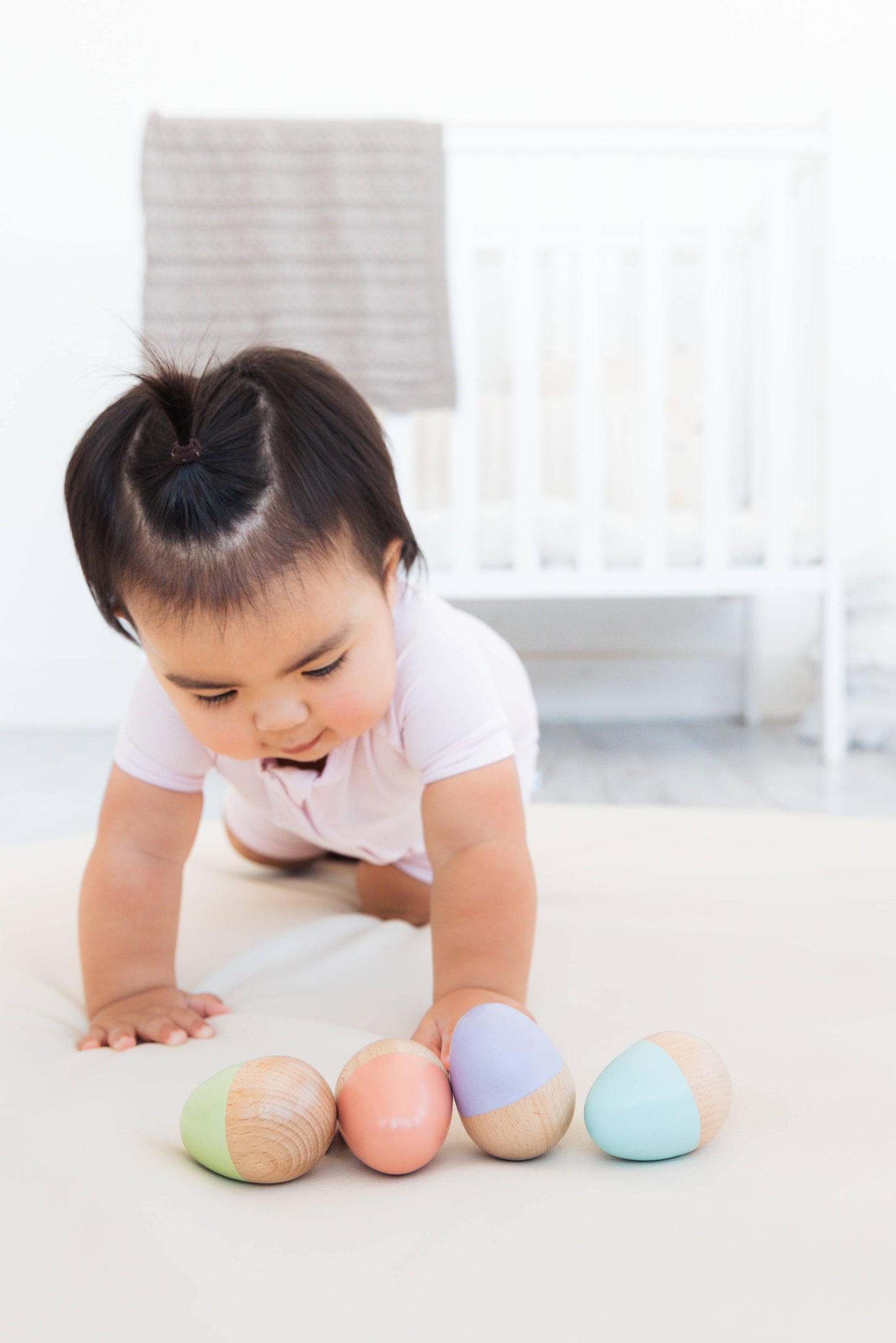 Wooden Egg Shakers Toy, Montessori Baby Musical Sensory Set