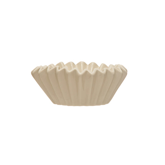 Stoneware Fluted Bowl Large
