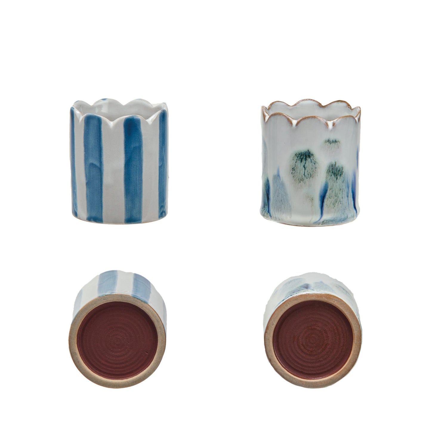 Stoneware Matchstick Holder w/ Striker + Matches
