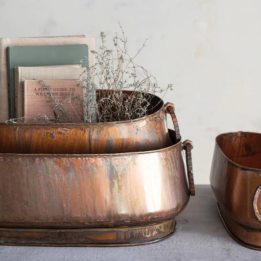 Metal Oval Planter-S