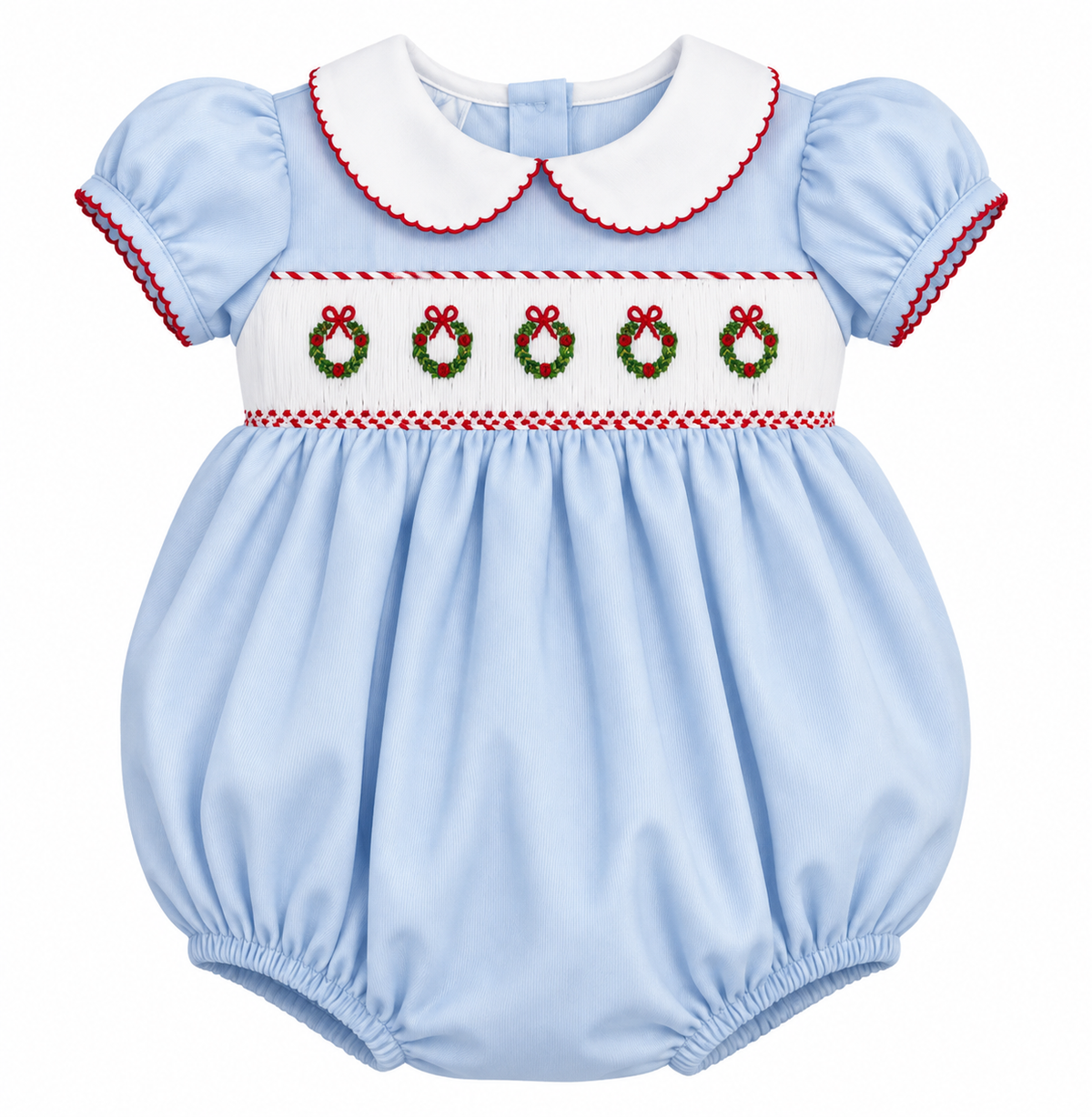 Rosie Christmas Wreath Smock Bubble