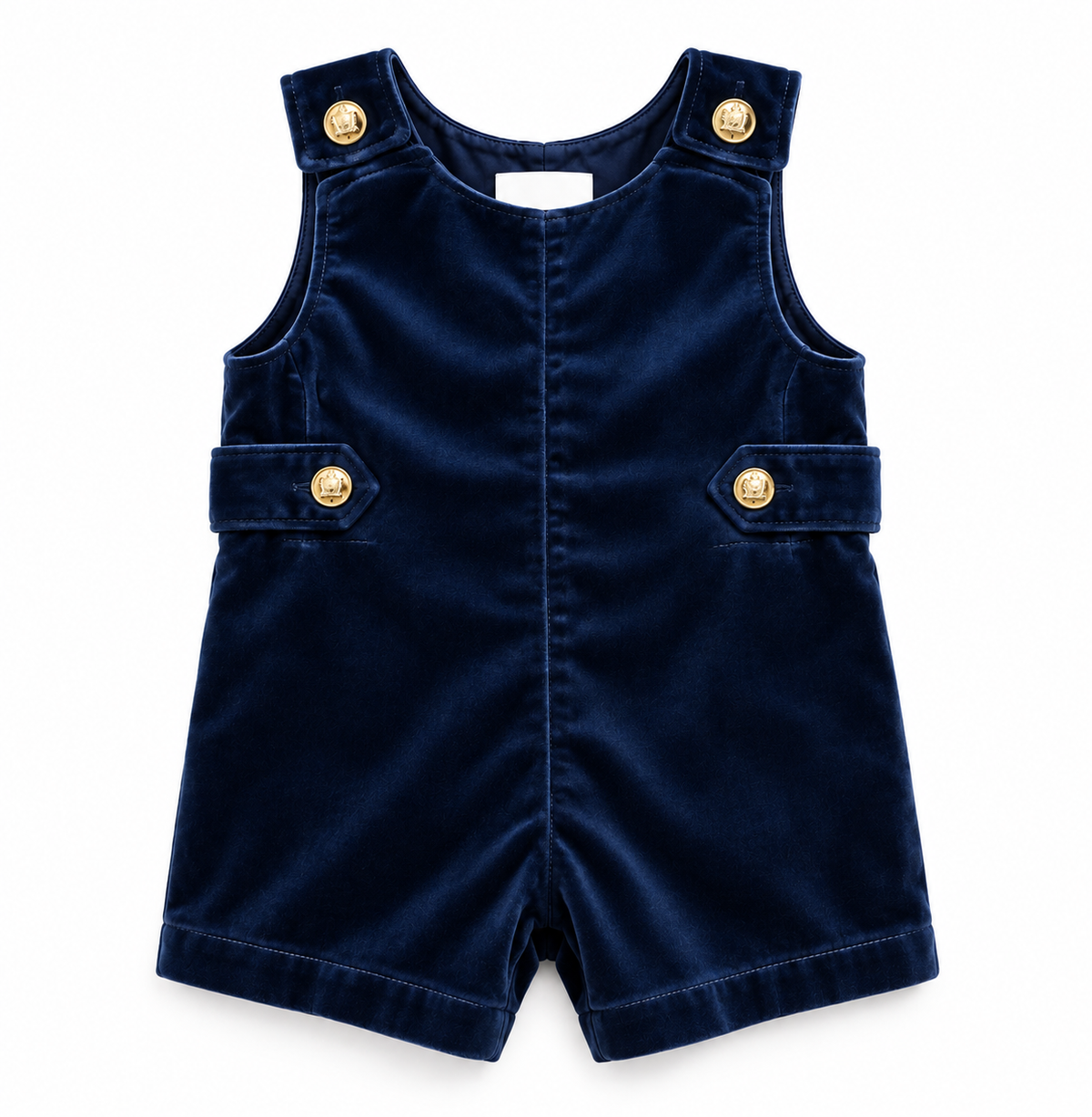 Navy Velvet Boys Shortall
