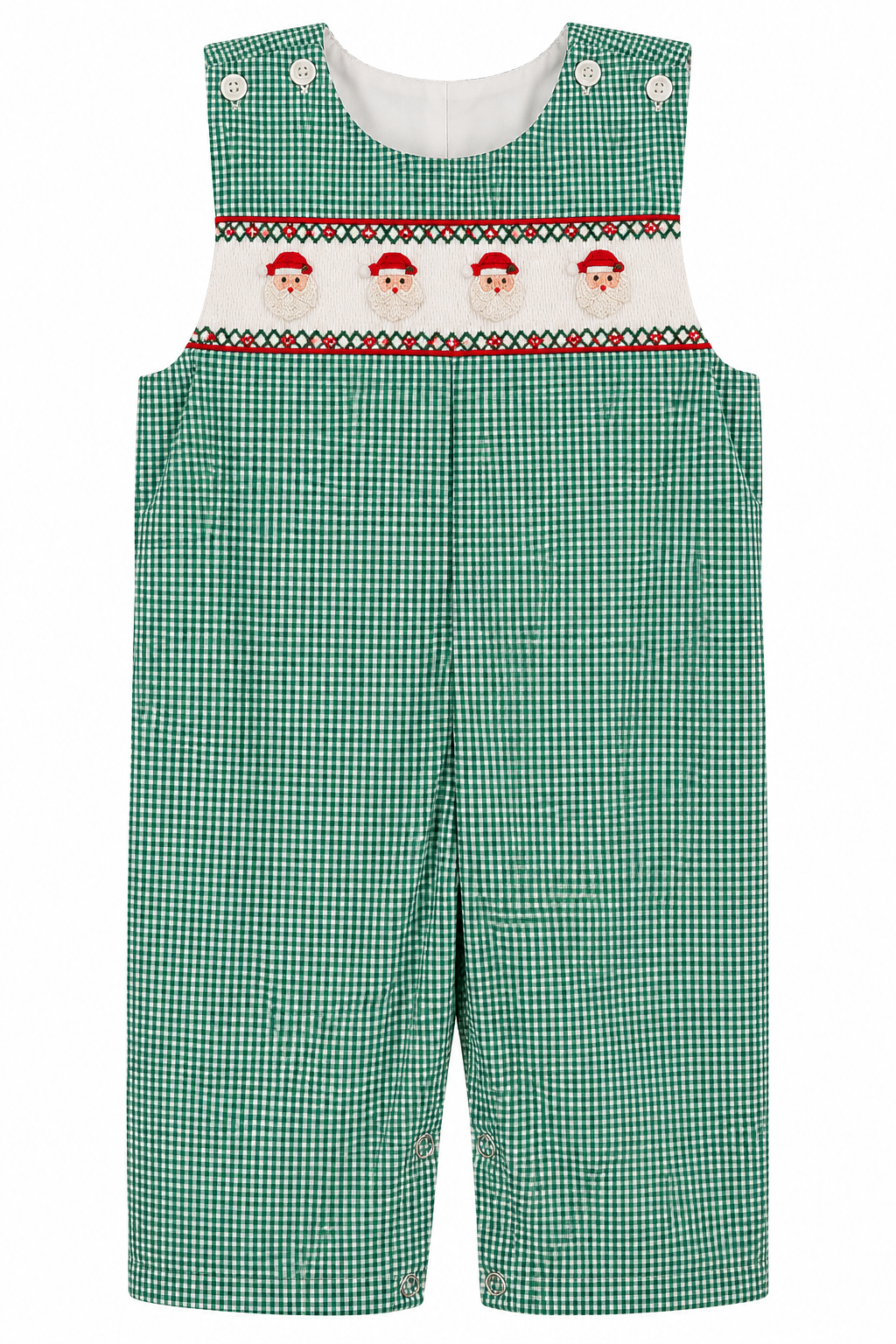 Peter Green Gingham Santa Smock Longall