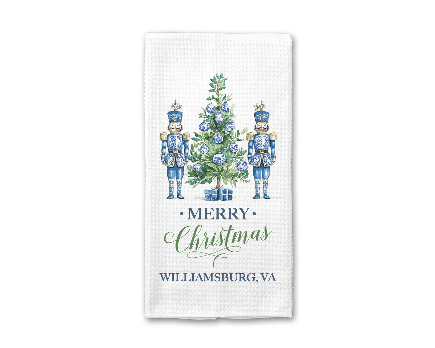 Nutcracker Chinoiserie Christmas Tree Towe