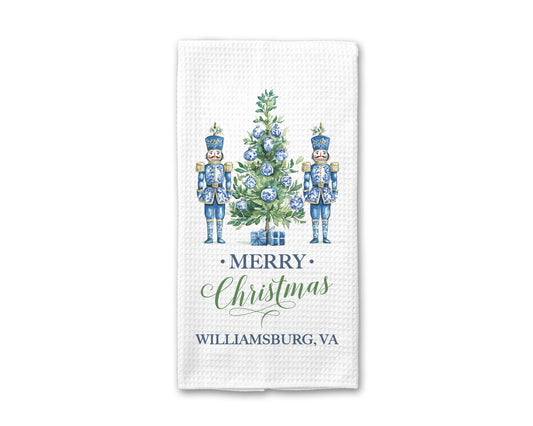 Nutcracker Chinoiserie Christmas Tree Towe