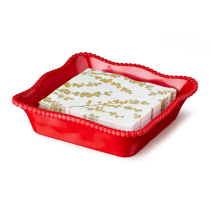 Perlette Red Cocktail Napkin Holder