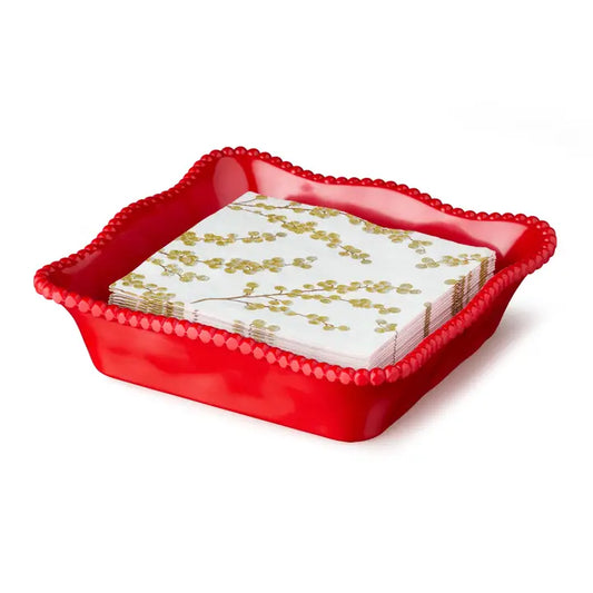 Perlette Red Cocktail Napkin Holder