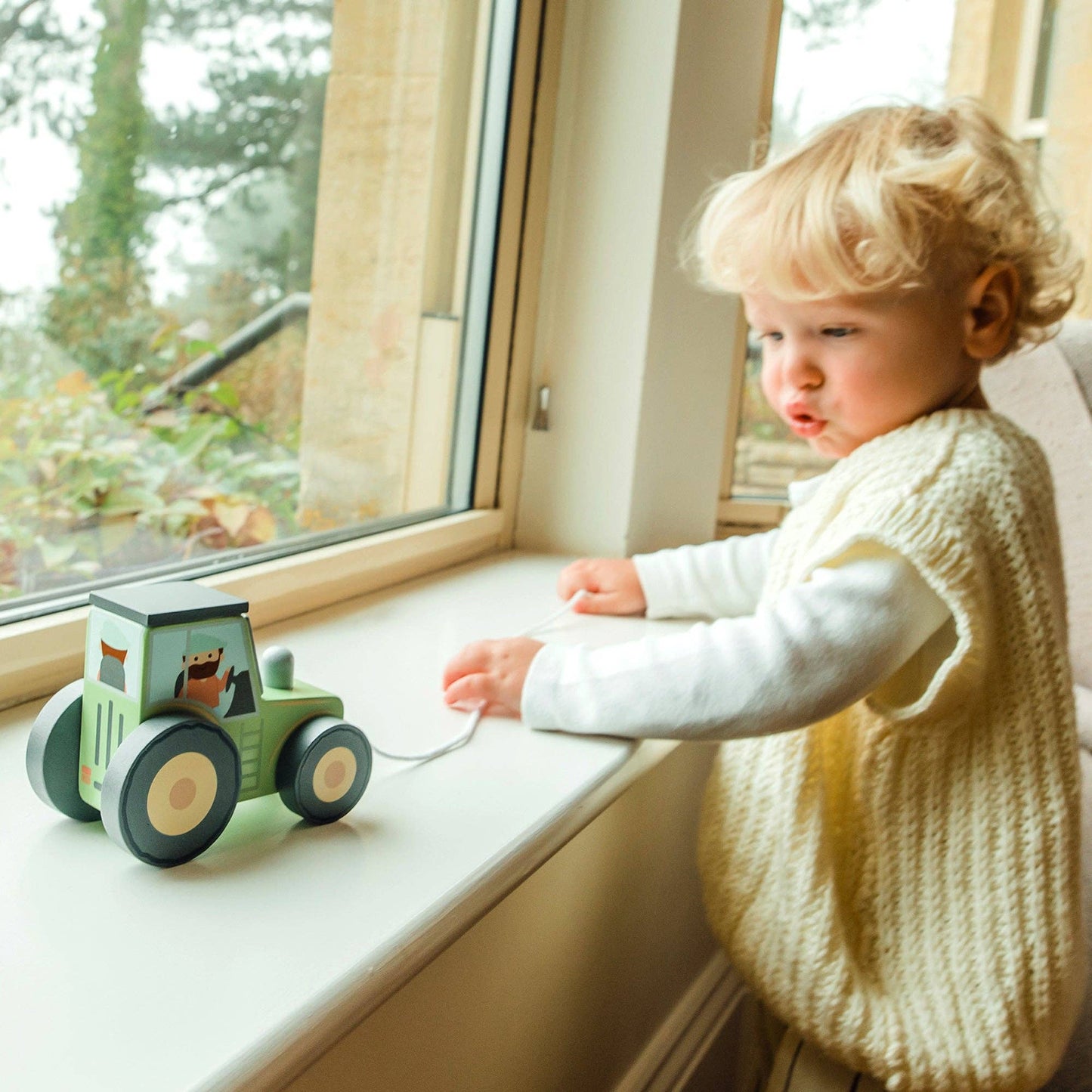 NEW! Tractor Wooden Pull Along